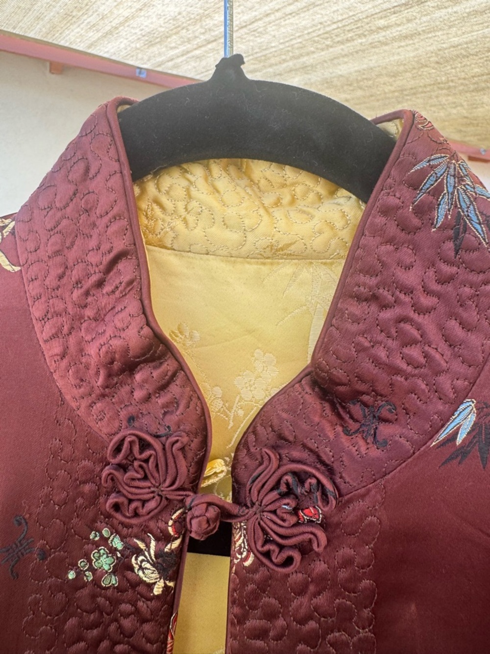 Mandarin jacket silk peony brand - Picture 2 of 9